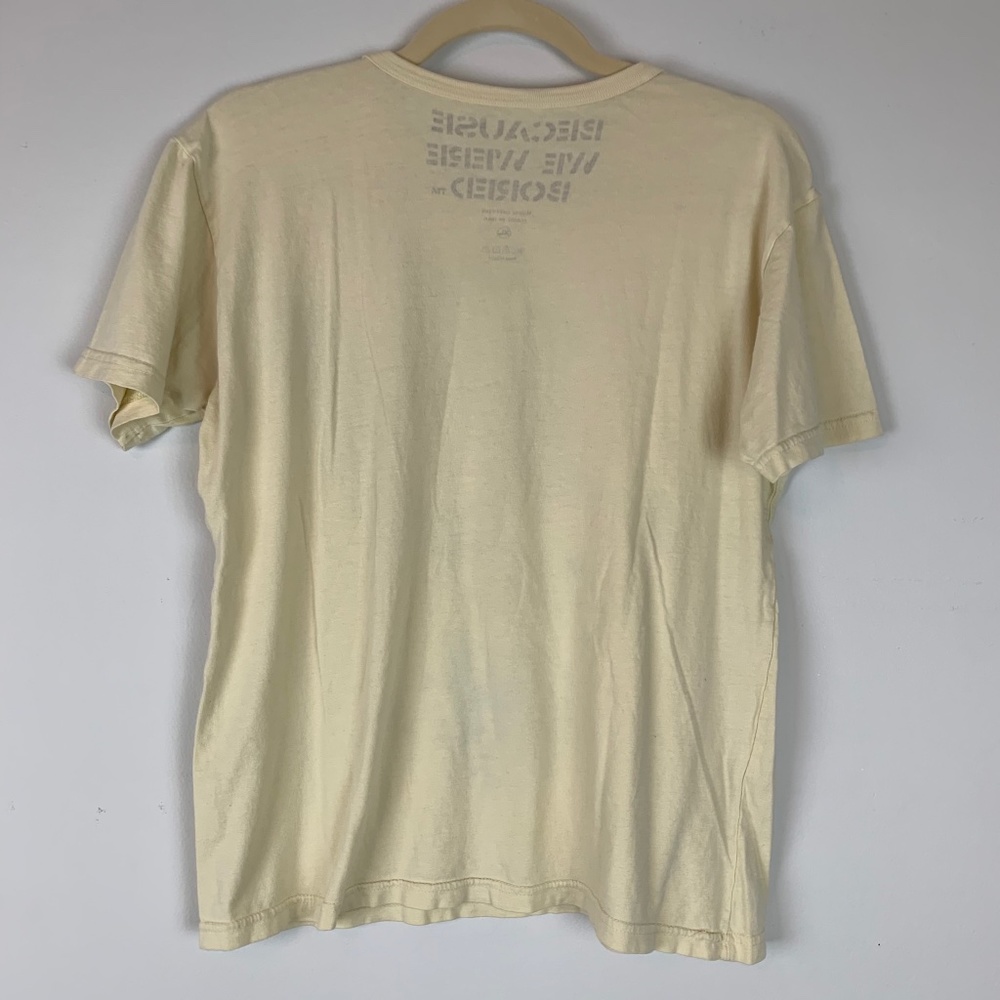 BECAUSE WE WERE BORED Yellow Graphic Tee‎ XL - Picture 4 of 5